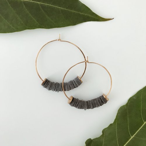 Leather Bits Earring