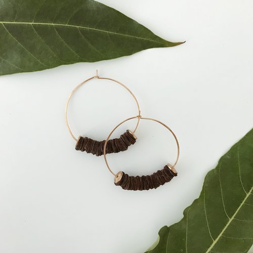 Leather Bits Earring