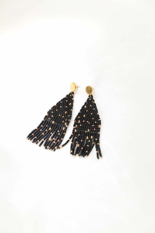 Annie Beaded Fringe Earring