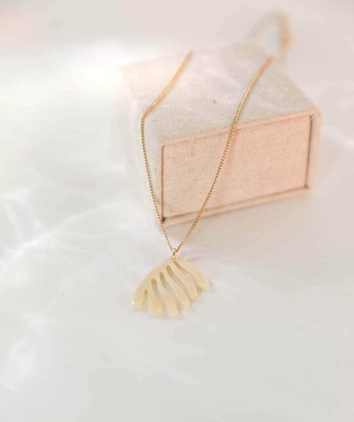 Coral Necklace in Bone