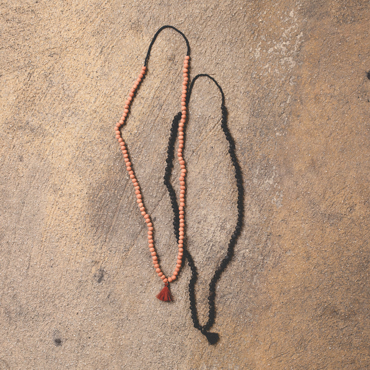 Terra Cotta Tassel Necklace